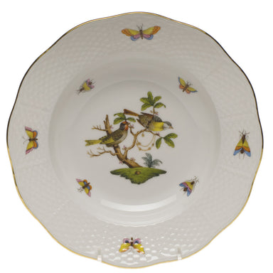 Herend Rothschild Bird Rim Soup Plate - Motif 11 8"d