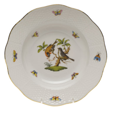 Herend Rothschild Bird Rim Soup Plate - Motif 12 8"d