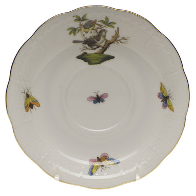 Herend Rothschild Bird Tea Saucer - Motif 01 6"d