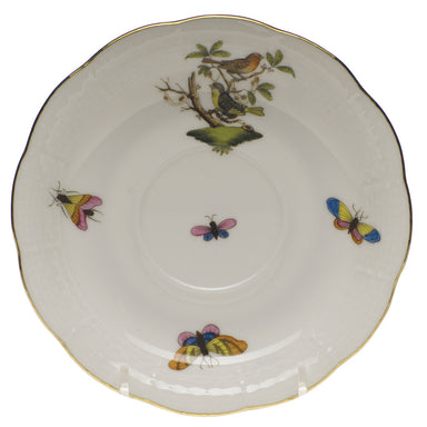 Herend Rothschild Bird Tea Saucer - Motif 03 6"d