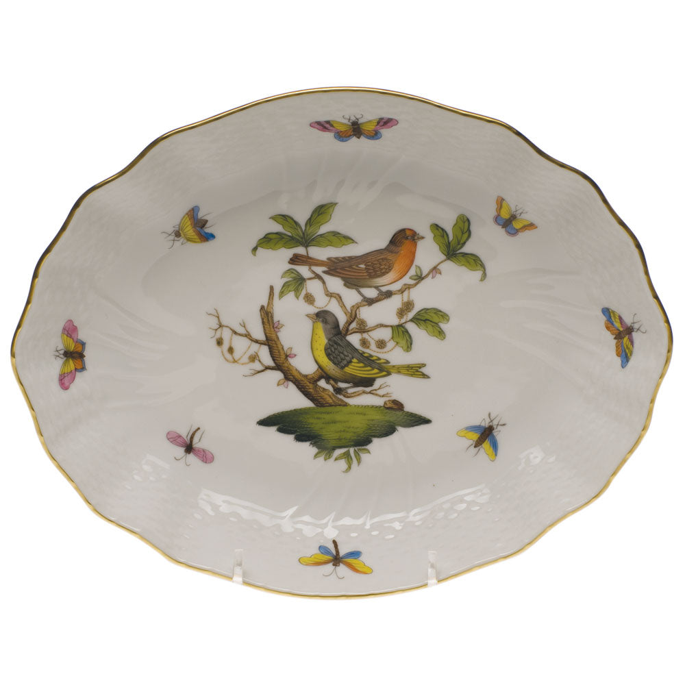 Herend Rothschild Bird Oval Dish  8.25"l X 6.75"w