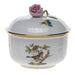 Herend Rothschild Bird Cov Sugar W/rose  (4 Oz) 3.25"h