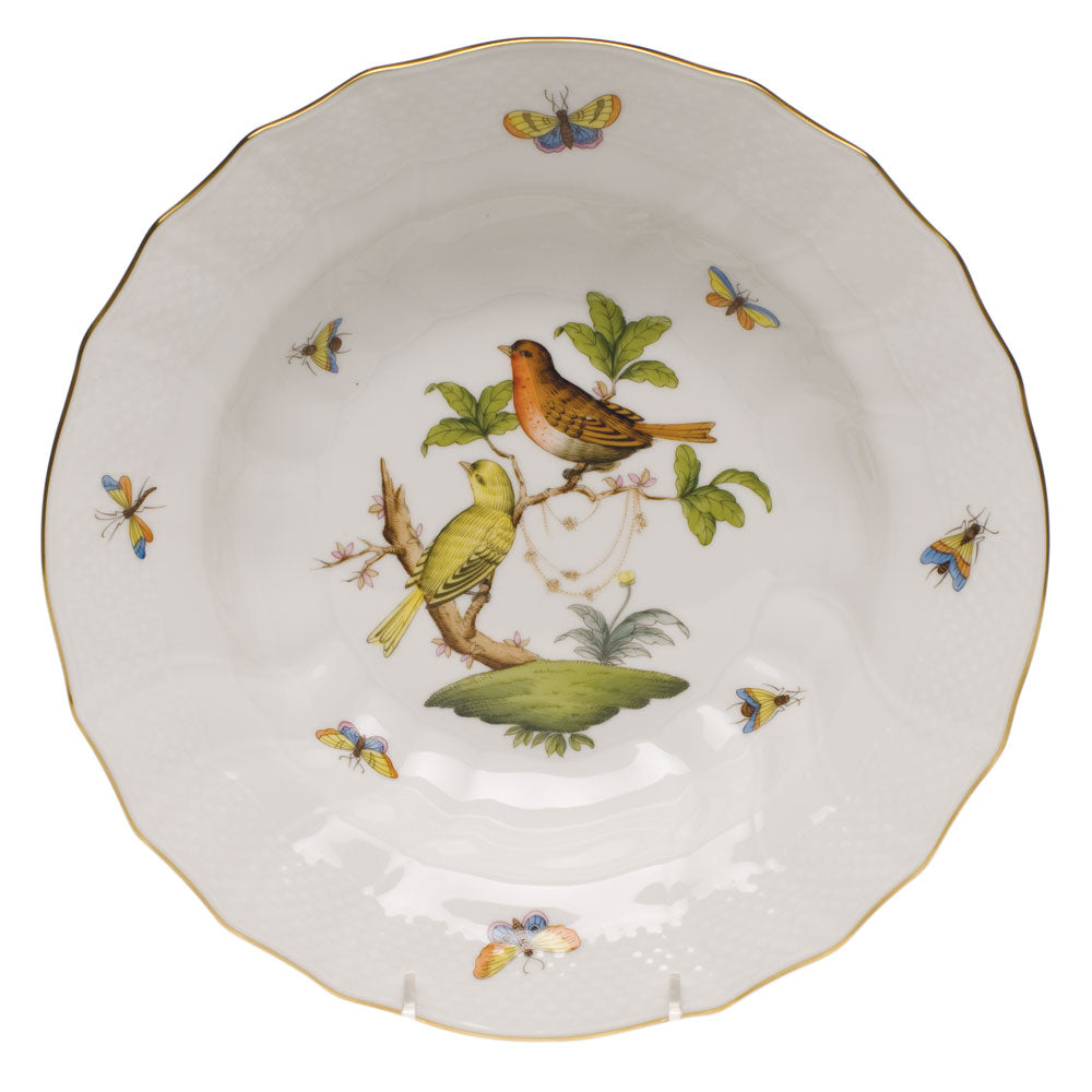 Herend Rothschild Bird Rim Soup - Motif 06 9.5"d