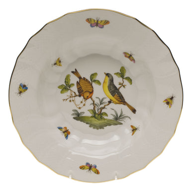 Herend Rothschild Bird Rim Soup - Motif 07 9.5"d