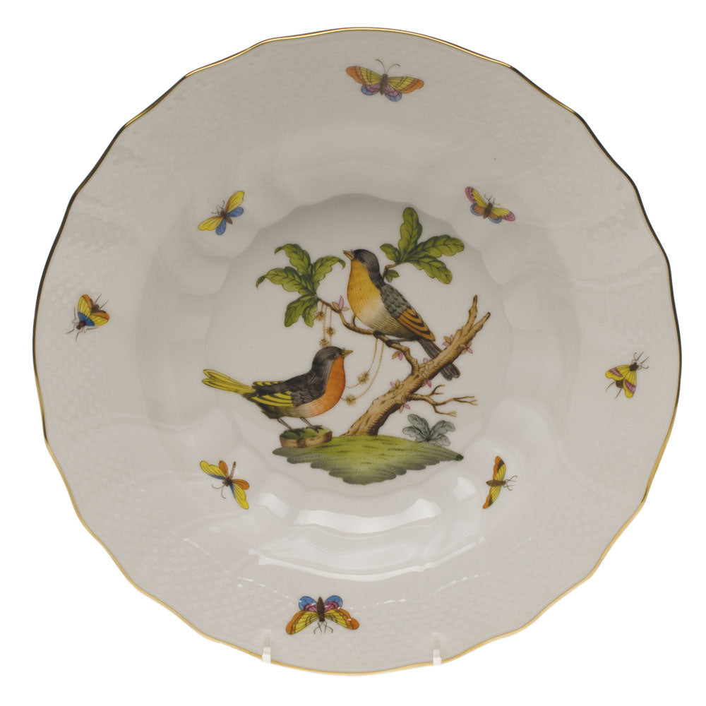 Herend Rothschild Bird Rim Soup - Motif 08 9.5"d