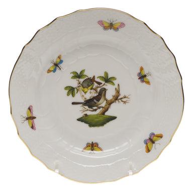 Herend Rothschild Bird Bread And Butter Plate - Mo 01 6"d