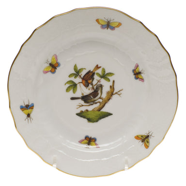 Herend Rothschild Bird Bread And Butter Plate - Mo 04 6"d