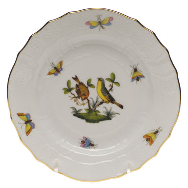 Herend Rothschild Bird Bread And Butter Plate - Mo 07 6"d