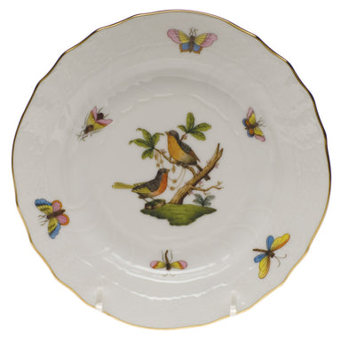 Herend Rothschild Bird Bread And Butter Plate - Mo 08 6"d