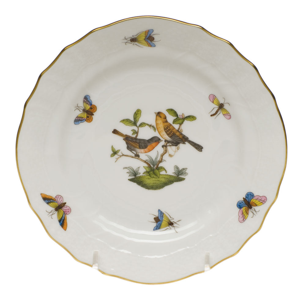 Herend Rothschild Bird Bread And Butter Plate - Mo 09 6"d