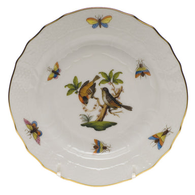 Herend Rothschild Bird Bread And Butter Plate - Mo 12 6"d