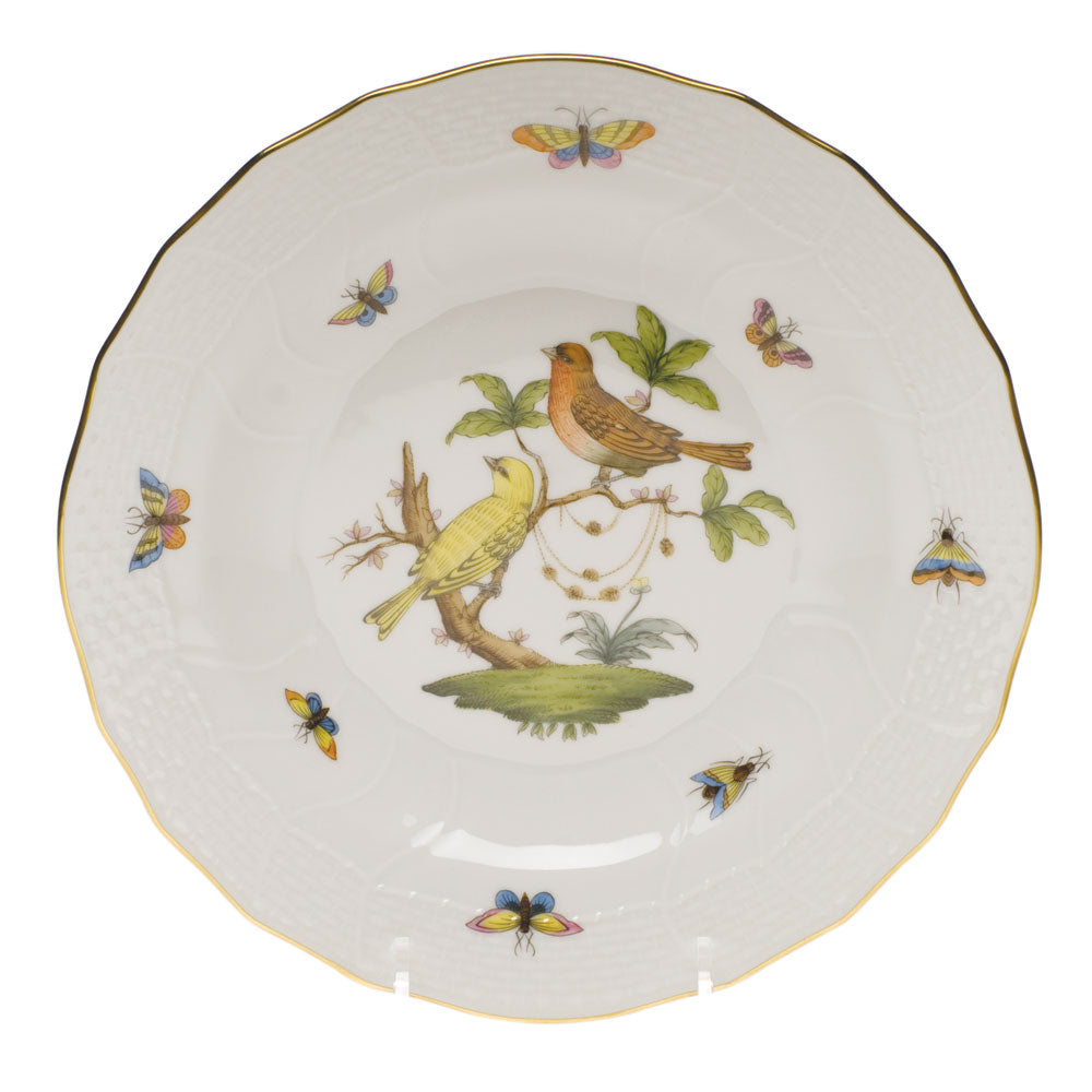 Herend Rothschild Bird Dessert Plate - Motif 06 8.25"d