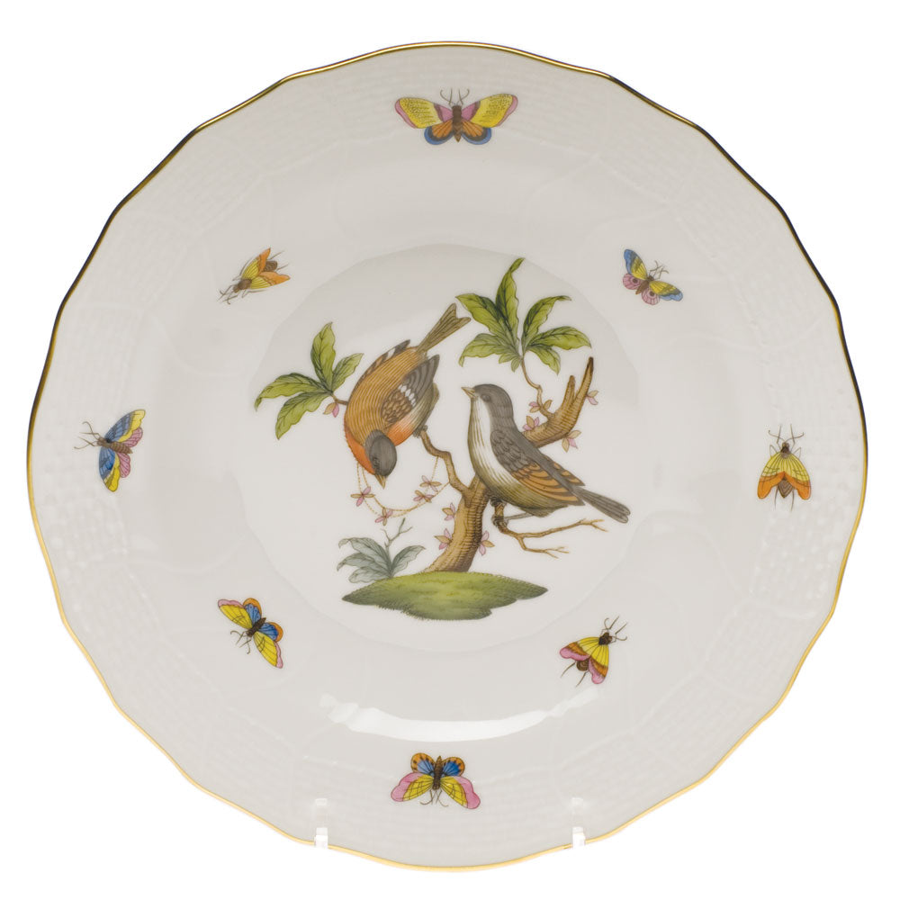 Herend Rothschild Bird Dessert Plate - Motif 12 8.25"d