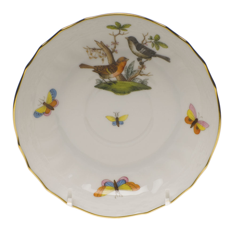 Herend Rothschild Bird Canton Saucer - Motif 05 5.5"d