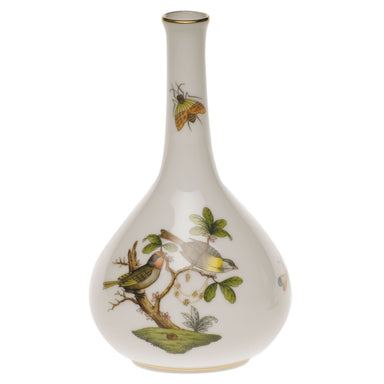 Herend Rothschild Bird Medium Bud Vase 5.25"h