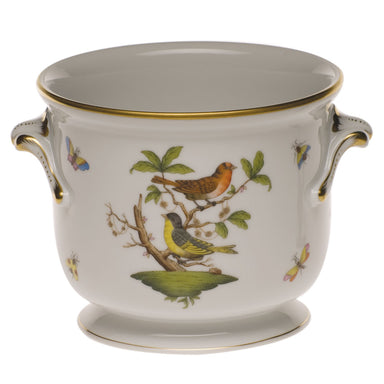 Herend Rothschild Bird Small Cachepot 5.75"h X 6.5"d