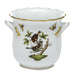 Herend Rothschild Bird Mini Cachepot W/handles 4.75"l X 3.75"h