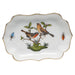 Herend Rothschild Bird Mini Scalloped Tray 4.25"l X 3"w