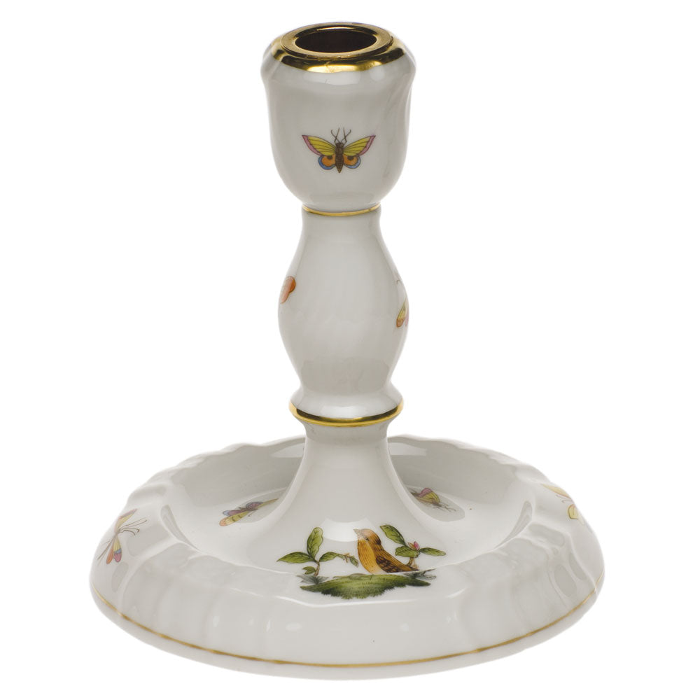 Herend Rothschild Bird Single Candlestick  6"h