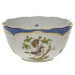 Herend Rothschild Bird Blue Border Round Bowl  (3.5 Pt) 7.5"d - Blue Border