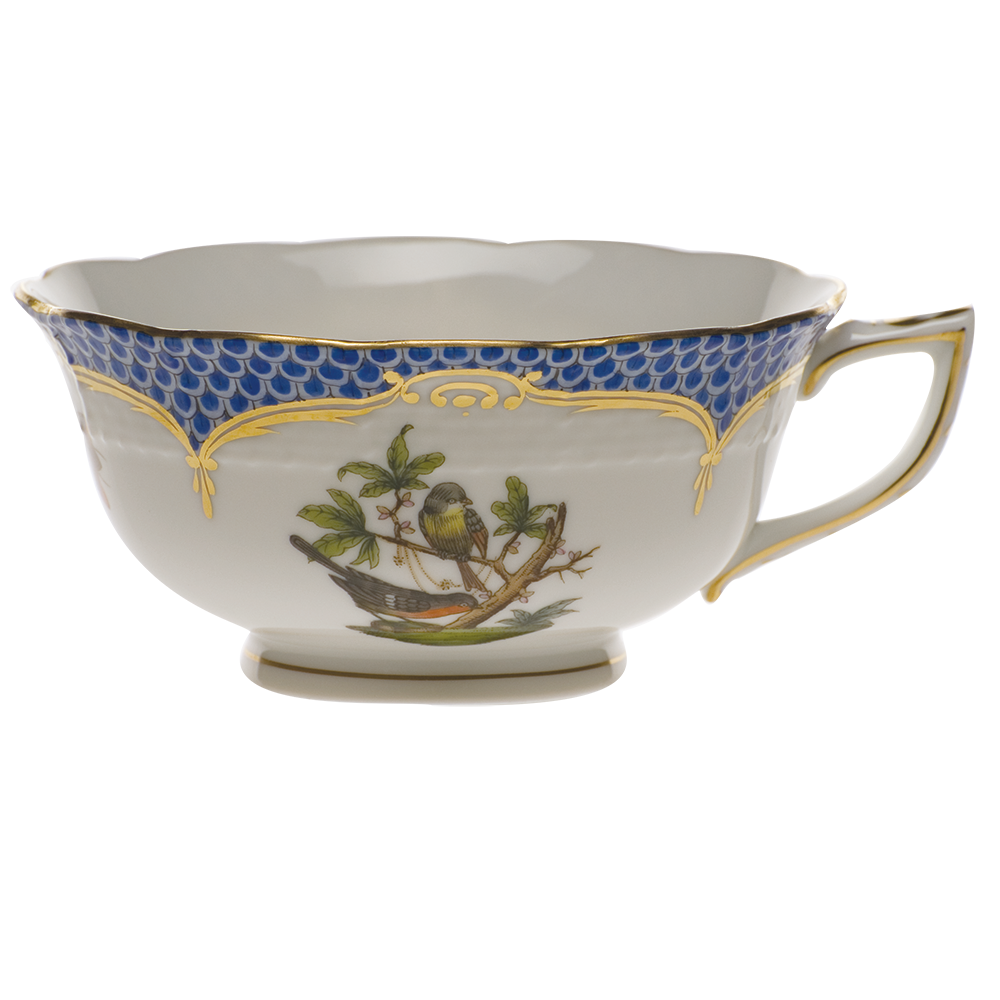 Rothschild Bird Blue Border Tea Cup - Motif 02 (8 Oz)