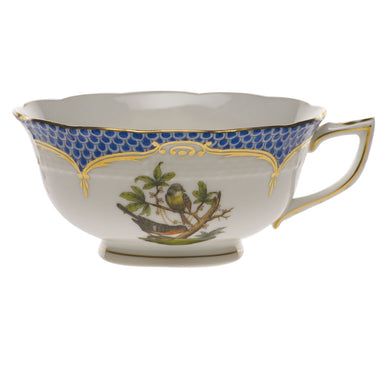 Herend Rothschild Bird Blue Border Tea Cup - Motif 02 (8 Oz) - Blue Border