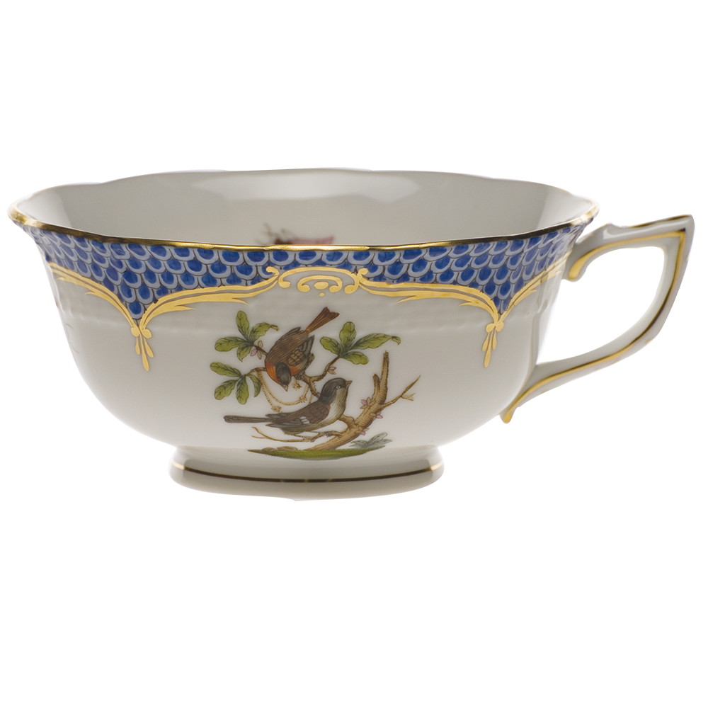Rothschild Bird Blue Border Tea Cup - Motif 04 (8 Oz)