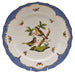 Herend Rothschild Bird Blue Border Service Plate - Motif 08 11"d - Blue Border