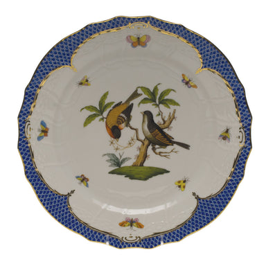 Herend Rothschild Bird Blue Border Service Plate - Motif 12 11"d - Blue Border