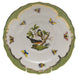 Herend Rothschild Bird Green Bord Salad Plate - Motif 02 7.5"d - Green Border