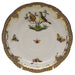 Herend Rothschild Bird Choc Border Tea Saucer - Motif 07 6"d - Brown Border