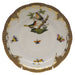 Herend Rothschild Bird Choc Border Tea Saucer - Motif 08 6"d - Brown Border