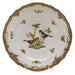 Herend Rothschild Bird Choc Border Salad Plate - Motif 05 7.5"d - Brown Border