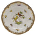 Herend Rothschild Bird Choc Border Salad Plate - Motif 06 7.5"d - Brown Border