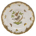 Herend Rothschild Bird Choc Border Dessert Plate - Motif 04 8.25"d - Brown Border