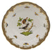 Herend Rothschild Bird Choc Border Dinner Plate - Motif 04 10.5"d - Brown Border