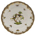 Herend Rothschild Bird Choc Border Dinner Plate - Motif 11 10.5"d - Brown Border