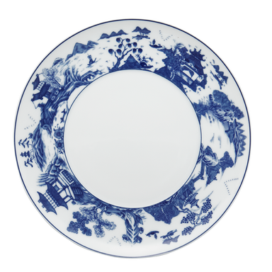 Mottahedeh Blue Shou Pagoda Dinner Plate