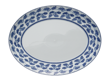 Mottahedeh Blue Shòu Oval Platter - Sm.