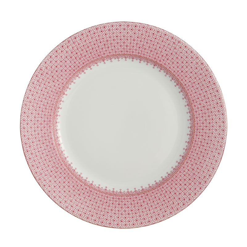 Mottahedeh Pink Lace Dinner Plate