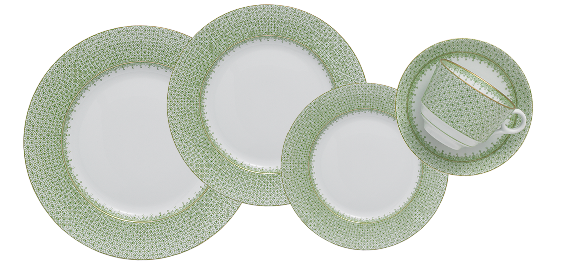 Mottahedeh Apple Lace 5 pc Place Setting