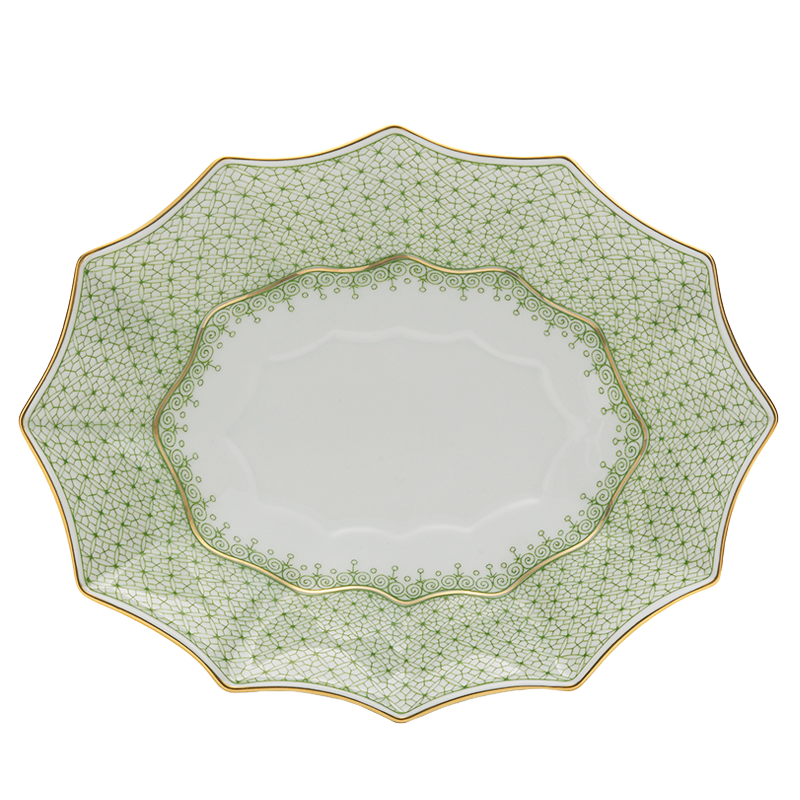 Mottahedeh Apple Lace 12 sided Tray -  Lg.