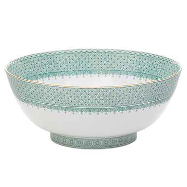 Mottahedeh Green Lace Round Serving Bowl