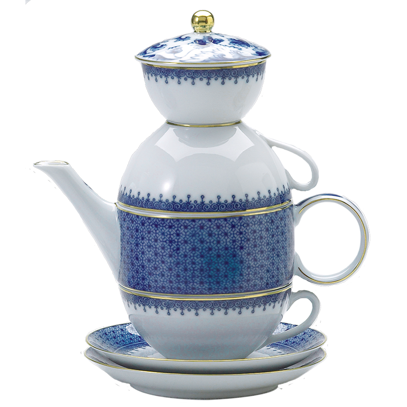 Mottahedeh Blue Lace Tea For Two