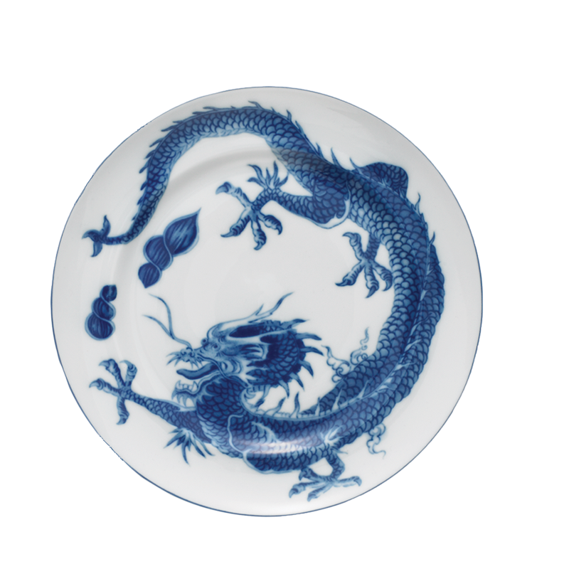 Mottahedeh Blue Dragon Dessert Plate w Center