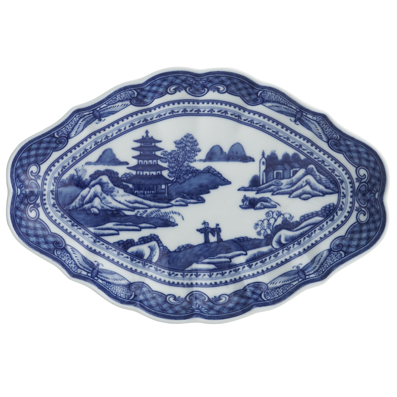 Mottahedeh Blue Canton Lobed Dish