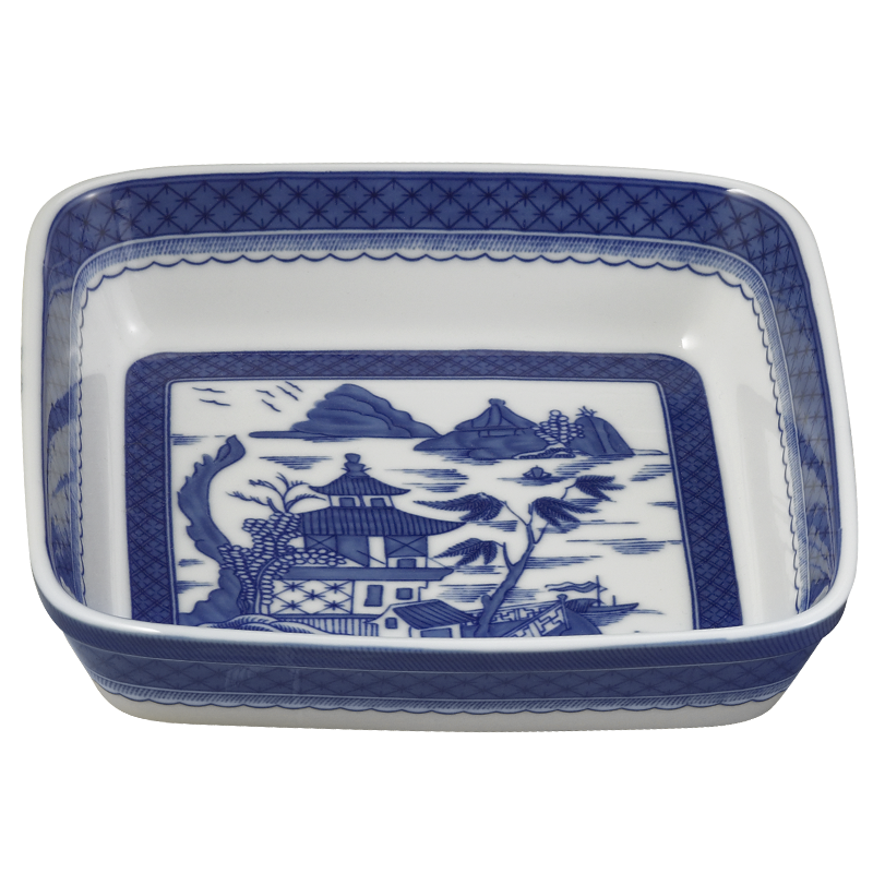 Mottahedeh Blue Canton Baking Dish, Square