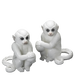 Mottahedeh White Monkey Bookends Pair
