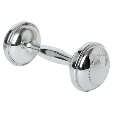 Salisbury Fine Pewter & Sterling - Dumbbell Rattle with Beading