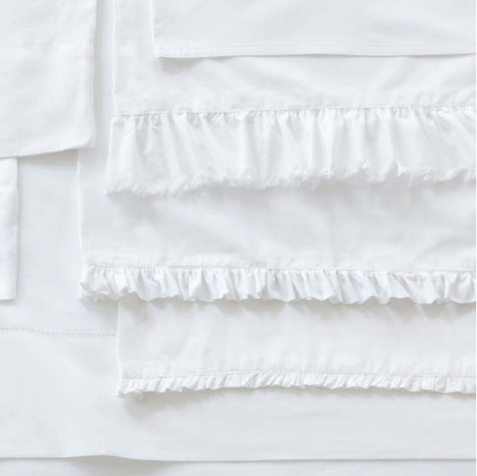 Classic Ruffle White King Sheet Set